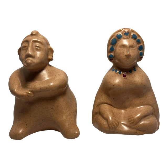 Vintage 1964 Senor Pico Restaurant Salt & Pepper Ceramic Shakers- a Pair For Sale