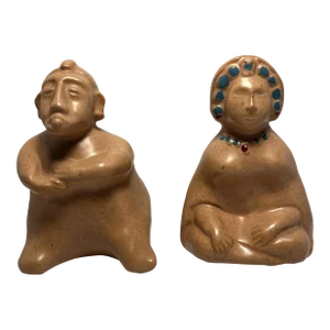 Vintage 1964 Senor Pico Restaurant Salt & Pepper Ceramic Shakers- a Pair