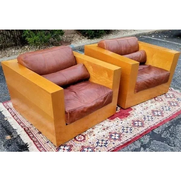 Ralph Lauren 1990s Ralph Lauren Leather Rl2000 Metropolitan Chairs - Set of 2 For Sale - Image 4 of 9