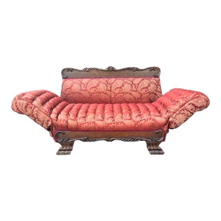 Gilded Age Adjustable/Expandable Tufted Chaise From the Beaux Arts ‘Nabisco Mansion’ - Circa 1890s For Sale