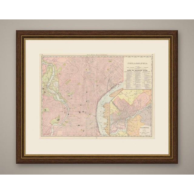 Between the Schuylkill and the Delaware, this antique map of Philadelphia by Rand McNally, 1899, lays out the city's...