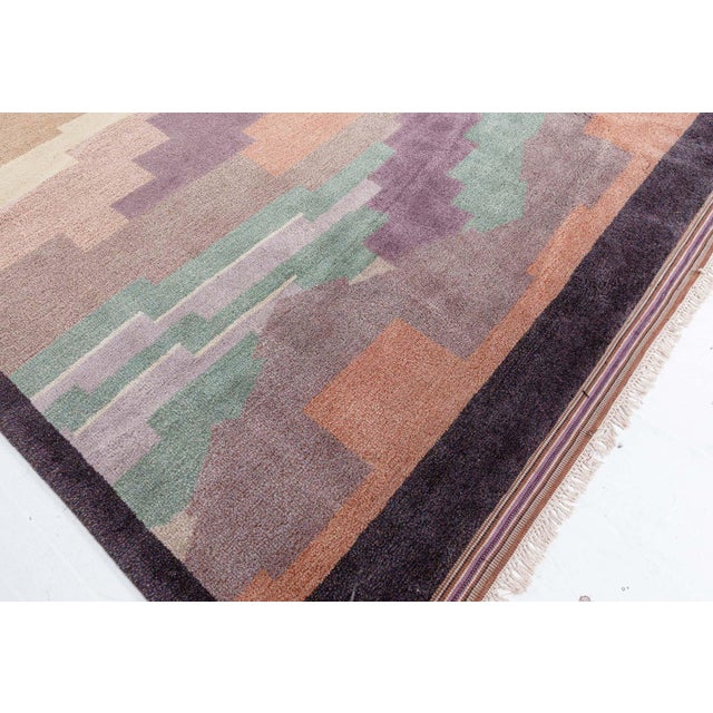Textile Modern Art Deco Inspired Rug by Doris Leslie Blau For Sale - Image 7 of 9