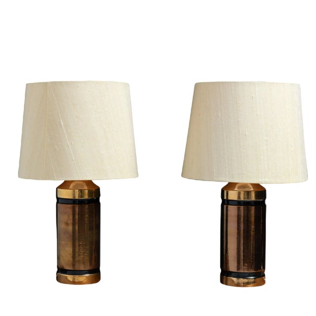 Table Lamps in Ceramic by Bitossi for Bergboms, 1970s, Set of 2 For Sale