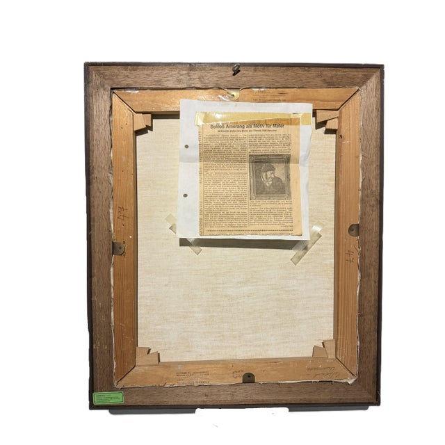 Martin Anzinger, Smiling Man Portrait, 1950s, Oil on Canvas, Framed For Sale - Image 4 of 7