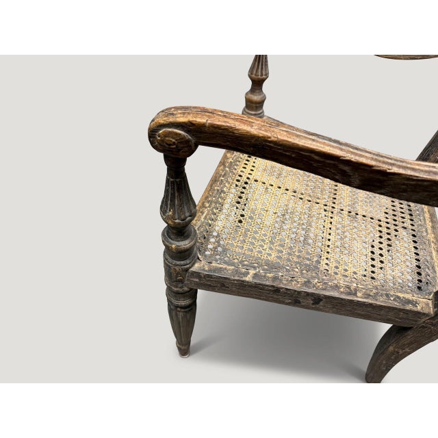 Contemporary Andrianna Shamaris Rare Antique Raffles Arm Chair For Sale - Image 3 of 18