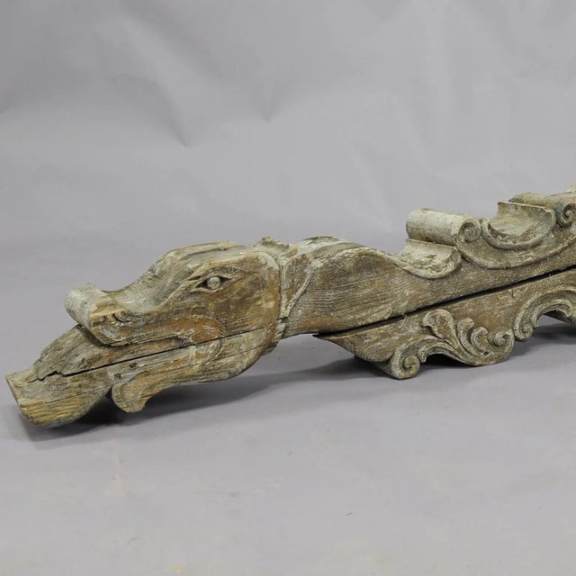 Dragon Head Wooden Beams, Set of 3 For Sale - Image 4 of 10