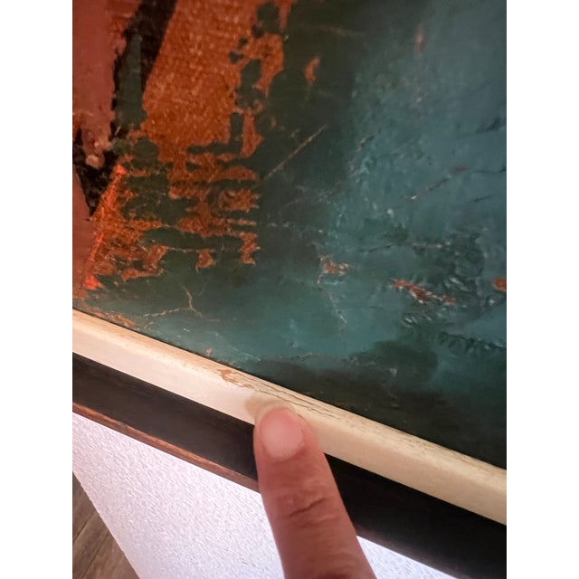 Signed Tiarado Abstract Mid-Century Modern Don Quixote on Horseback Oil Painting For Sale - Image 4 of 8