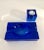 Mid 20th Century Italian Cobalt Blue Crystal Glass Cigar Ashtray - Set of 2 For Sale In Los Angeles - Image 6 of 13