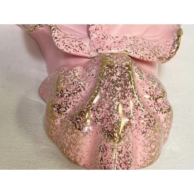 Mid 20th Century Mid Century California Originals Ceramic Wall Pocket With Pink and Gold Speckle Finish For Sale - Image 5 of 12
