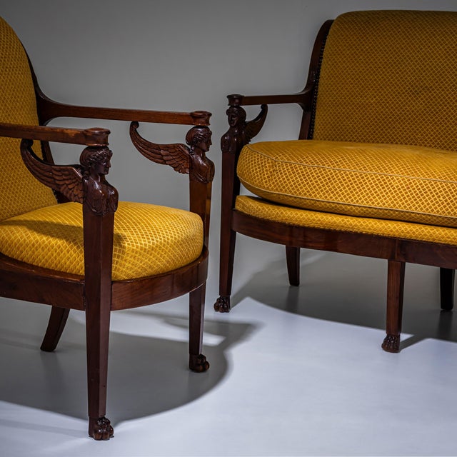 Empire Seating Suite from Henri Jacob, France, 1800s, Set of 5 For Sale - Image 6 of 18