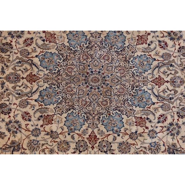 1970s Persian Nain Palace Carpet, 13'9" X 20'8" For Sale - Image 4 of 10