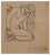 Emile Bernard, Kneeling Nude, 1900, Original Indian Ink Drawing For Sale