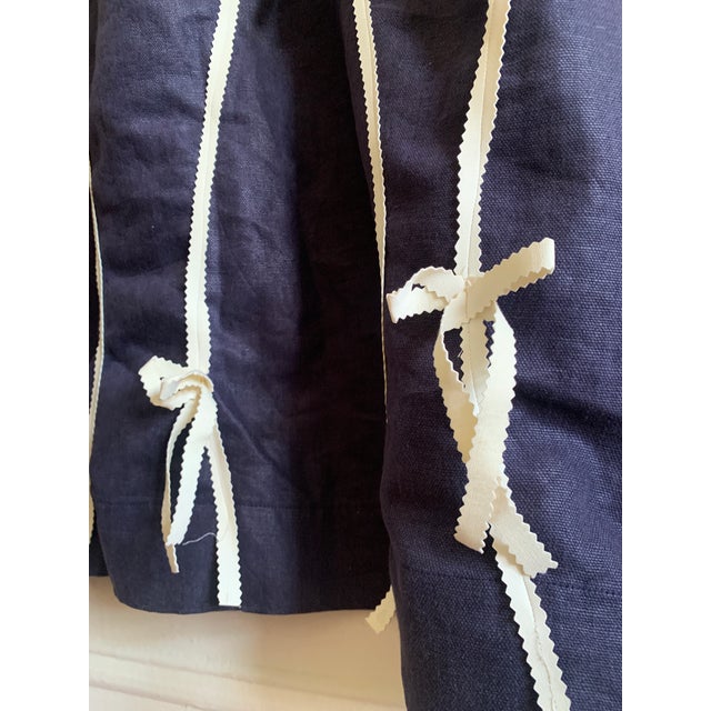 Tied Ribbons on Heavy Linen Panel For Sale - Image 4 of 12