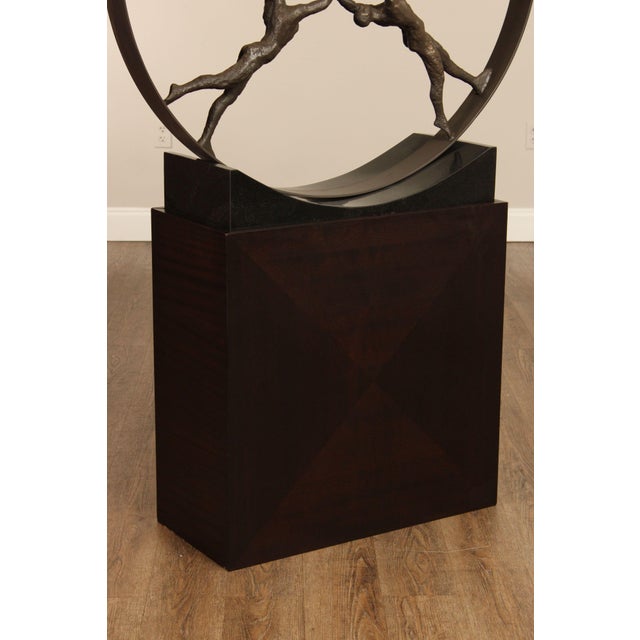 Reaching For Center Large Sculpture on Pedestal For Sale - Image 4 of 12