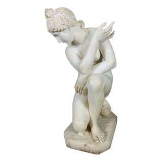 Neoclassical Artist, Venus Bathing, Early 19th Century, White Marble For Sale