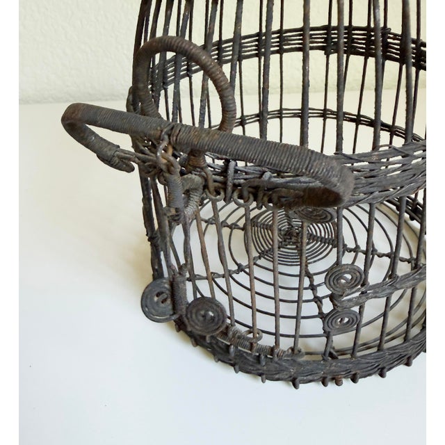 Antique French Wire Birdcage, Early 20th C For Sale - Image 4 of 13