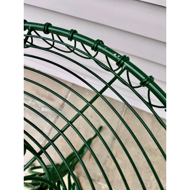 Three-Tier Circular Wire and Wrought Iron Plant Stand, Mid 20th Century For Sale In New York - Image 6 of 16