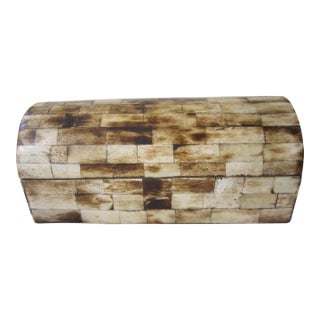 Vintage Tessellated Horn Dome Top Jewelry Box For Sale