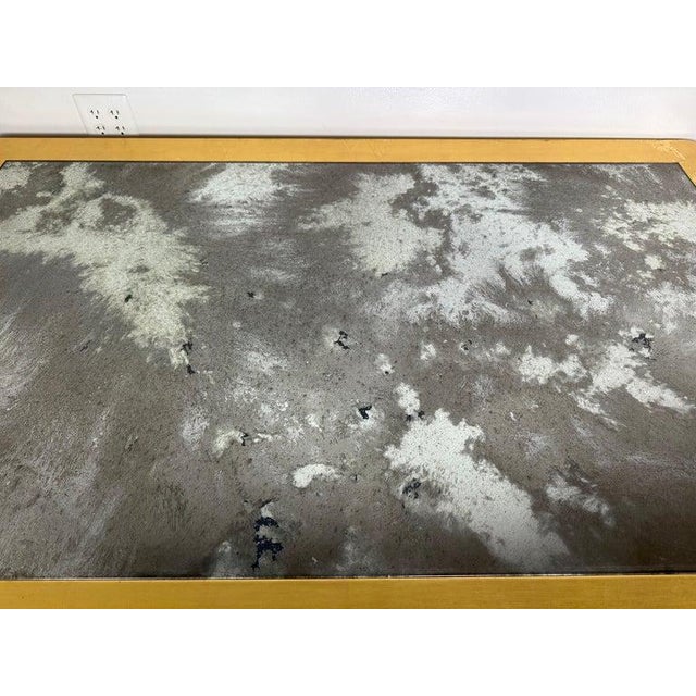 Giltwood Rococo Coffee Table With Antiqued Mirrored Top For Sale - Image 9 of 17