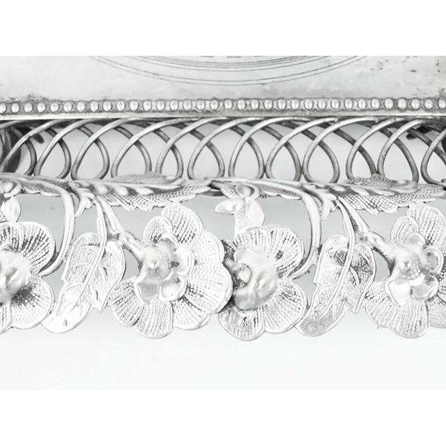 Silver 19th Century Fruit Basket from Schiffers, Poland For Sale - Image 8 of 14