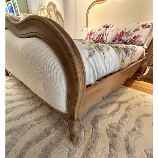 French Upholstered Rose Bed For Sale In New York - Image 6 of 14