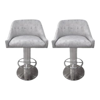 Bar Stools Memory Swivel Design for Leisure - A Pair For Sale