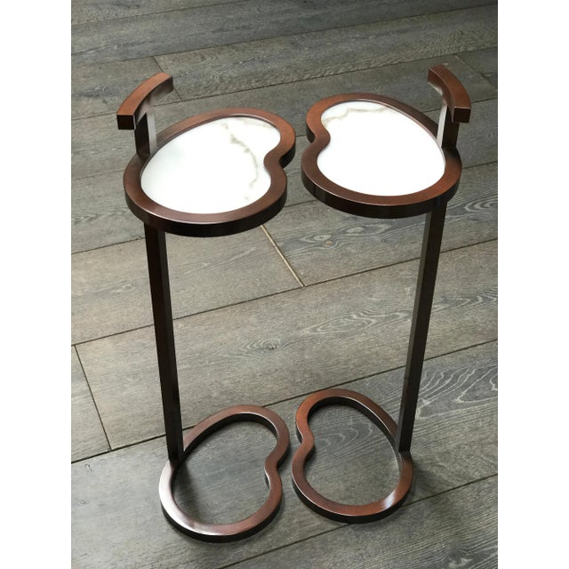 Contemporary Art Deco Style Vesper Martini Table in Bean Shape by Casa Botelho For Sale - Image 3 of 13