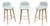 Danish Iskos-Berlin for Muuto Leather Fiber Counter Stools Wood Base - Set of 3 For Sale