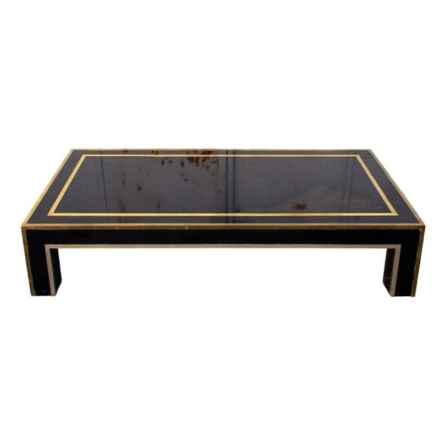 Metal Low Laminate, Brass & Nickel-Plated Table, 1970s For Sale - Image 7 of 7