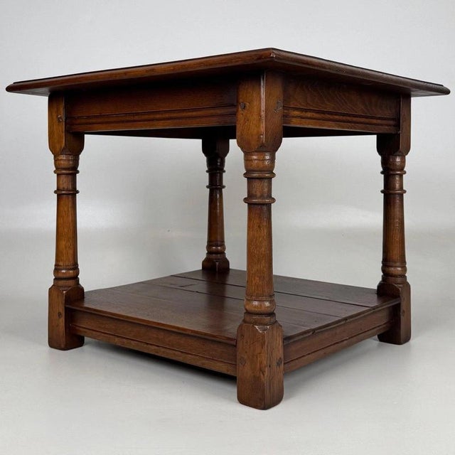 20th Century English Small Oak Side Table For Sale - Image 9 of 12