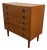 Vintage Danish Modern Teak Five Drawer Chest With Sculpted Round Pulls For Sale