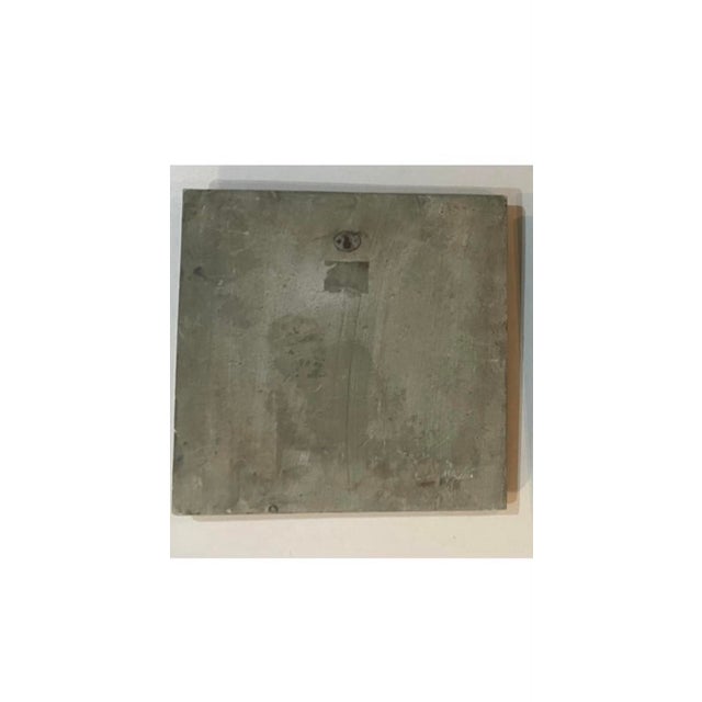 Vintage Wall Plaque with Foliate Relief This wall sculpture has floral relief with gilt accented buds. The plaster...