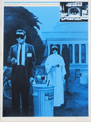 Jacques Monory, Big Brother, Original Signed Screenprint
