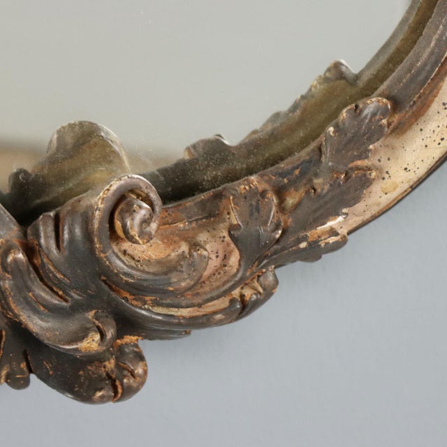 Antique Italian Carved and Lacquered Wood Mirror, 1900s For Sale - Image 10 of 13