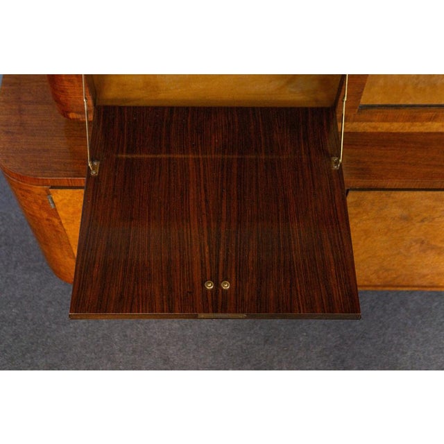 Wood Art Deco Sideboard with Display For Sale - Image 7 of 18
