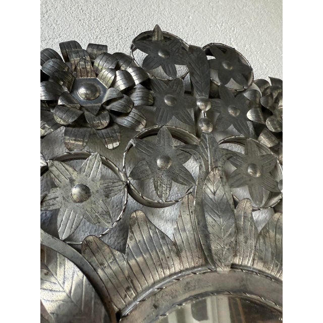 Vintage Mexican Metal Mirror, 1960s For Sale - Image 17 of 18