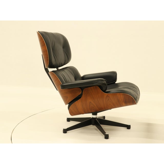 Black Set of Vintage Lounge Chair and Ottoman by Charles & Ray Eames for Vitra, 2000s For Sale - Image 8 of 18