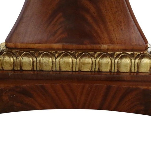 Wood South African Custom Made Pierre Cronje Flame Mahogany & Gilt Wood Round Table For Sale - Image 7 of 8