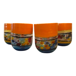 2000s "Murrisa Murano Glass" Glasses- Set of 4