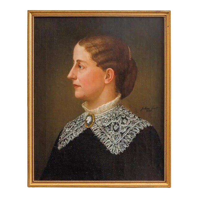 Julian Scott American, (1846-1901) a Portrait of Isabella Penn Smith Fleming C. 1883 For Sale