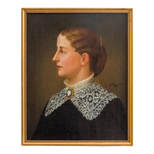 Julian Scott American, (1846-1901) a Portrait of Isabella Penn Smith Fleming C. 1883