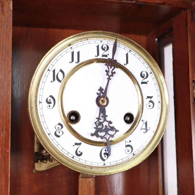 Wood Vintage Wooden Pendulum Clock For Sale - Image 7 of 15