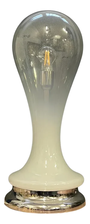 Milk Glass Table Lamp in the style of A.V. Mazzega, 1970s