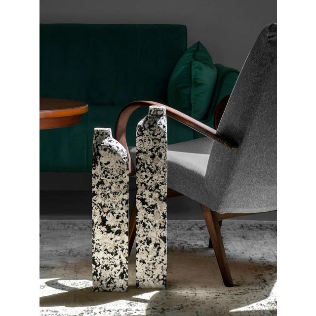 Contemporary Cast Stone Sculptural Vases by Donatas Zukauskas, Set of 2 For Sale - Image 3 of 9