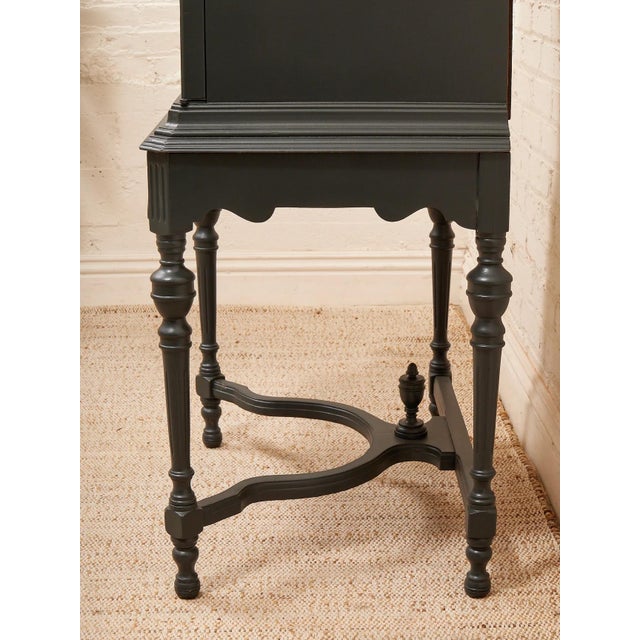 Dark Green Antique Bar Hutch For Sale - Image 10 of 12