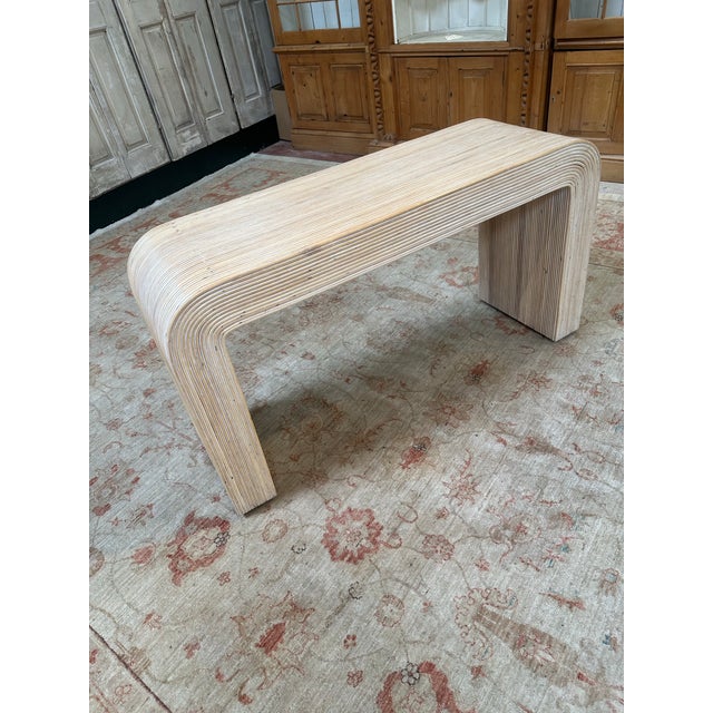 Vintage Pencil Reed Console Table For Sale - Image 10 of 11