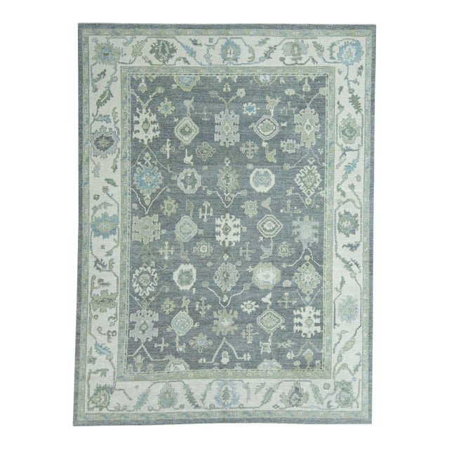 Turkish Oushak Rug 9'2" x 12'3" #19208 For Sale