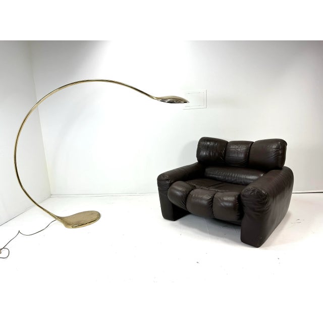 Gino Sarfatti 1960’s Brass Floor Lamp For Sale - Image 4 of 10