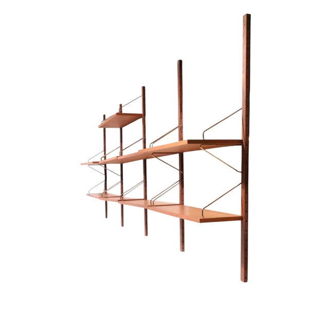 Mid Century Danish Modern Wall Shelf Unit After Cadovius C. 1950/60's For Sale - Image 11 of 18