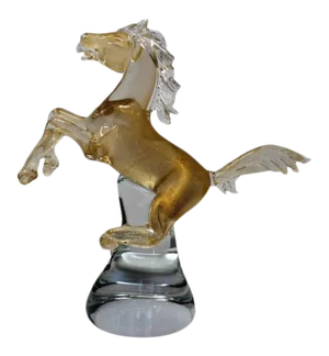 Wave Murano Glass - Stallion Horse Hand Formed in Murano